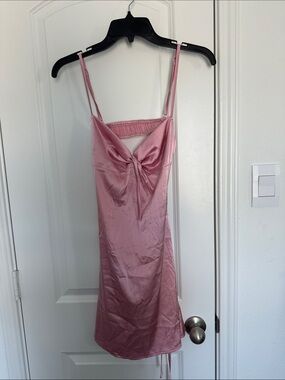 SHEIN Blush Satin Mini Dress